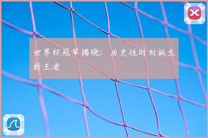 世界杯冠军揭晓：历史性时刻诞生新王者