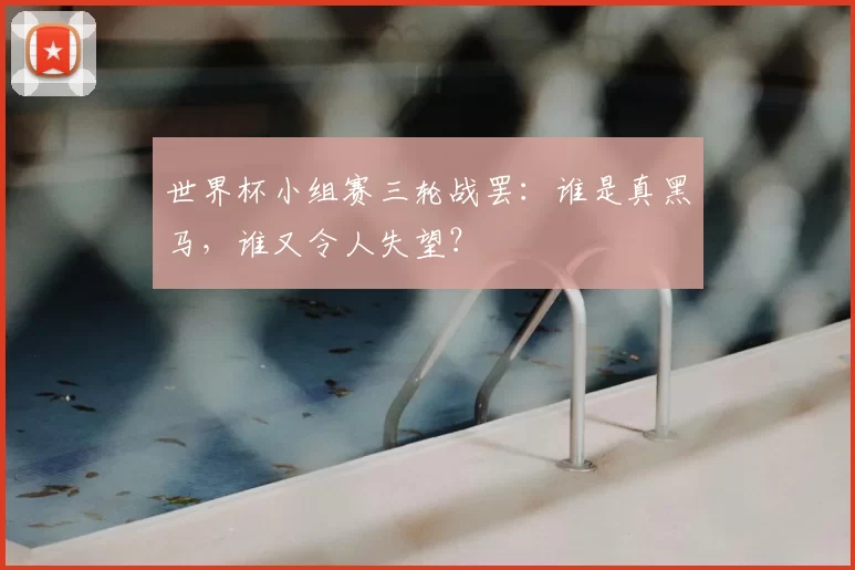 世界杯小组赛三轮战罢：谁是真黑马，谁又令人失望？